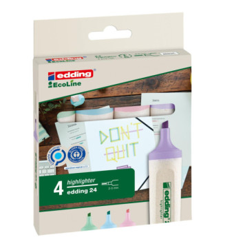 Surligneur 24 Ecoline set de 4 Assorti pastel 2-5 mm