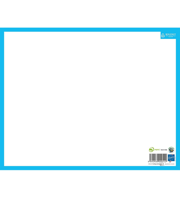 Ardoise rigide effaçable à sec Seyes et unie 21 x 26,5 cm