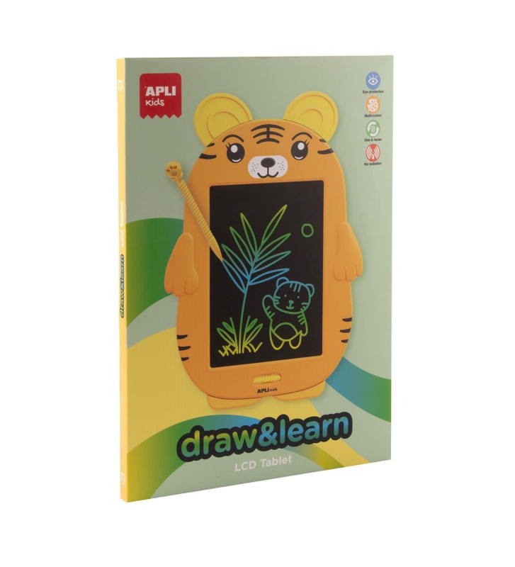 Ardoise LCD en forme de tigre, ultralégère, pour dessiner et effacer facilement