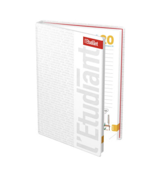Manifeste Agenda Scolaire Journalier 15x20cm 352p Couv PVC ouatiné glossy blanc