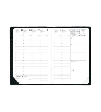 Agenda scolaire Universitaire 10 x 15 cm+répertoire Noir