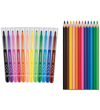 Trousse à colorier avec feutres & crayons de couleur