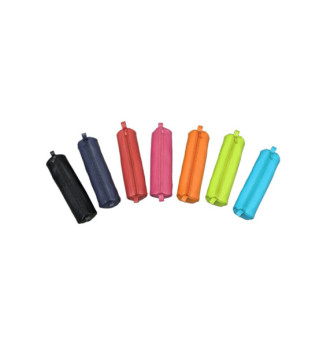 Trousse Ronde en cuir véritable Diam 60mm x 210 mm Rouge