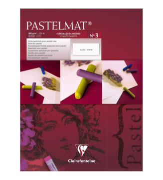 Bloc 12 feuilles pour pastel  PASTELMAT 360g 18x24 Blanc