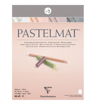 Bloc Pastelmat 360g 18x24 couleurs assorties foncées 12 feuilles