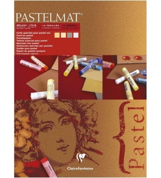 Bloc Pastelmat 12 Feuilles 360g 30x40cm couleurs assorties 4 teintes