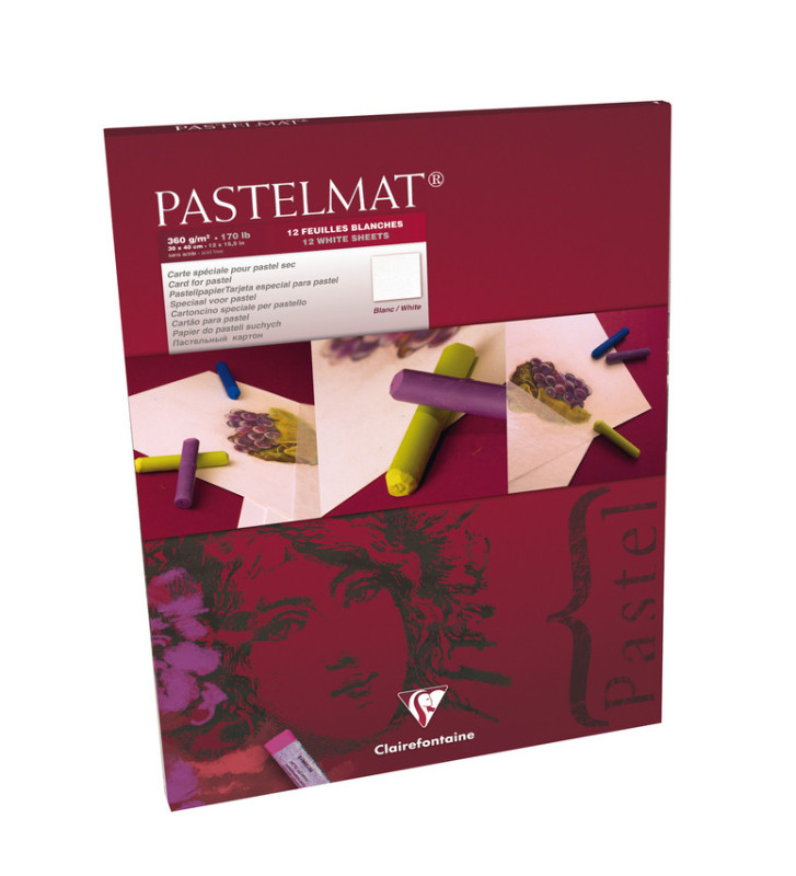 Bloc Pastelmat 12 Feuilles 30x40 Blanc 360g