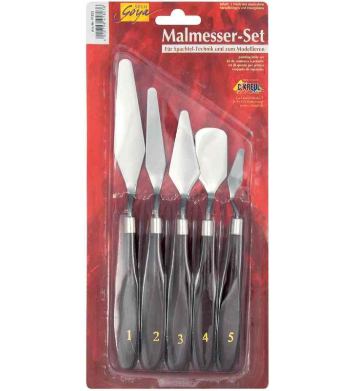 Kit de 5 couteaux à peindre SOLO Goya