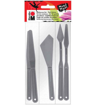 Kit de couteaux plastique pour la peinture, 5 pièces
