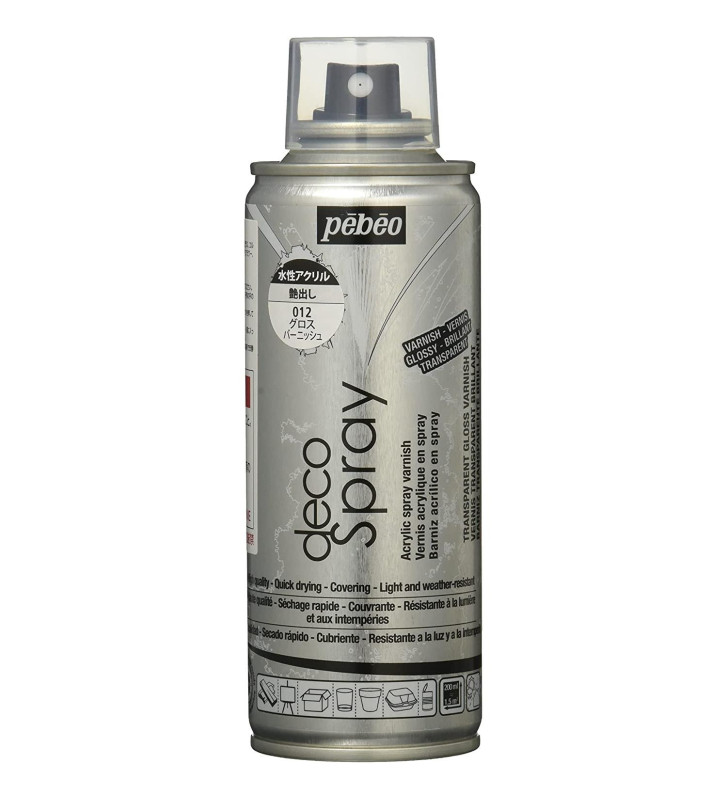 Aérosol Vernis DECOSPRAY 200ml acrylique transparent brillant