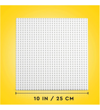 Classic 11026 Plaque de construction blanche 32 Plots 25x25cm