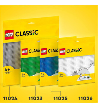 Classic 11026 Plaque de construction blanche 32 Plots 25x25cm