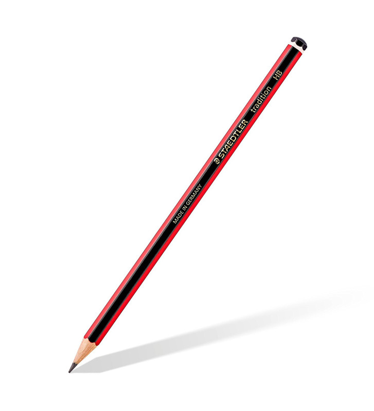Crayon Papier Tradition 110 Hexagonal Laqué Noir Rouge HB