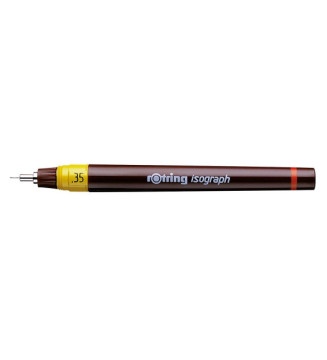 Stylo à encre de chine Isographe Code Jaune 0,35 mm Noir