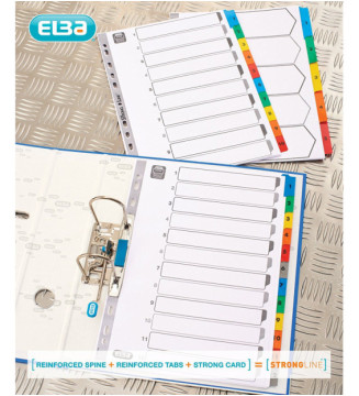 Intercalaire Alphabétique 26 Onglets Couleur Mylar A4 170g Blanc