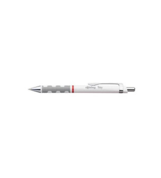 Stylo à bille rétractable Tikky Pointe Moyenne Corps Blanc Encre bleue