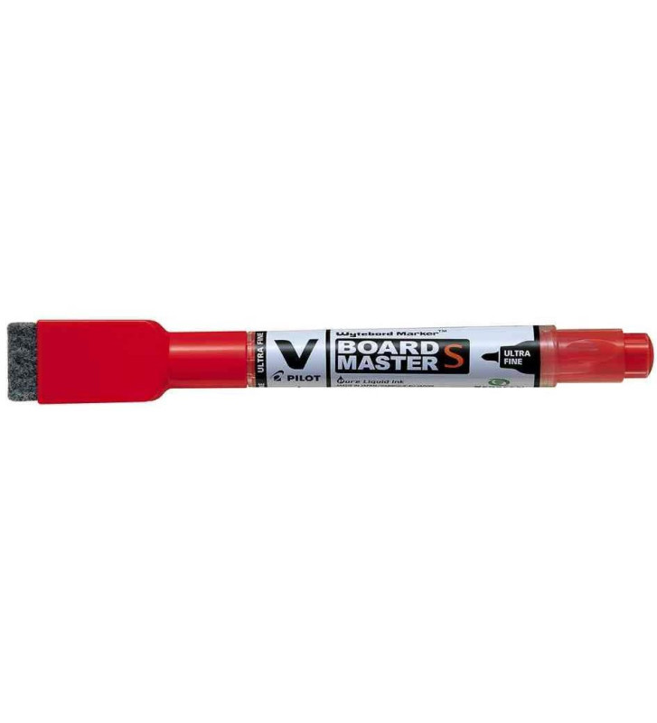 Marqueur tableau blanc V BOARD MASTER S avec effacette Rouge