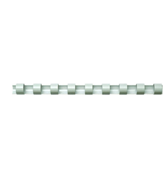 Pack 25 de baguettes de reliure plastiques, format A4, 12 mm, blanc