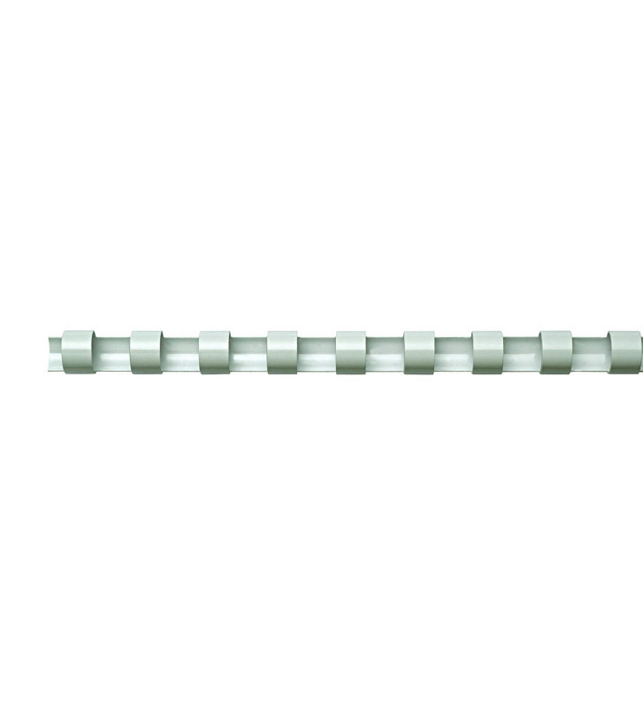 Pack 25 de baguettes de reliure plastiques, format A4, 12 mm, blanc