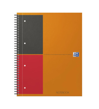 NOTEBOOK A4+spiralé 160 pages lignée 6 mm orange