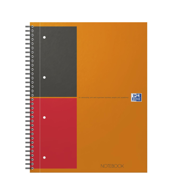 NOTEBOOK A4+spiralé 160 pages lignée 6 mm orange
