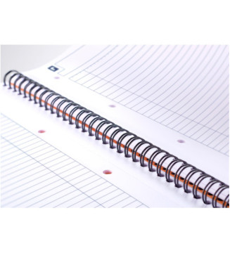 NOTEBOOK A4+spiralé 160 pages lignée 6 mm orange