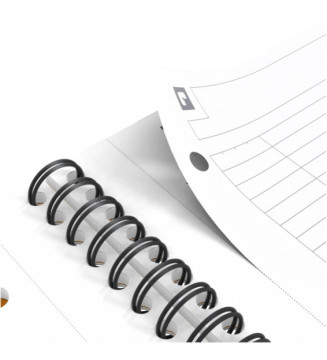 NOTEBOOK A4+spiralé 160 pages lignée 6 mm orange