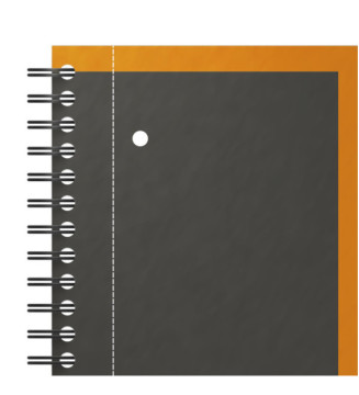 NOTEBOOK A4+spiralé 160 pages lignée 6 mm orange