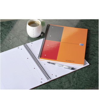 NOTEBOOK A4+spiralé 160 pages lignée 6 mm orange