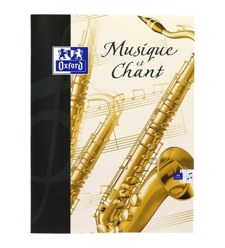 Cahier de musique 24 x 32 cm portée / séyès 48 p 90g