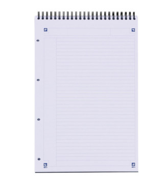 Bloc Notes Spirale Easynotes lignée 7mm 160p 90g 21x31,5cm  coloris Aléatoire