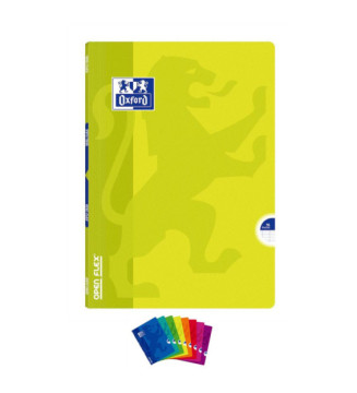 Cahier OPENFLEX agrafé 21 x 29.7 cm 96p grands carreaux 90g Coloris Aléatoire