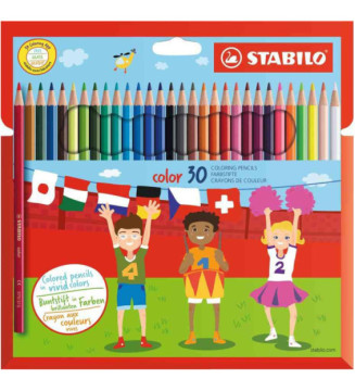 Crayons de couleur color, hexagonal, étui en carton