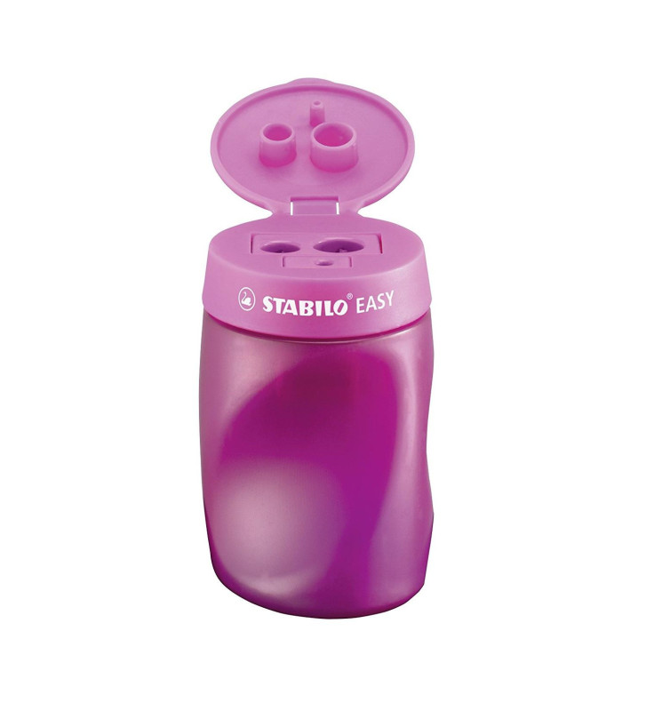 Taille-crayon EASYsharpen ergonomique rose avec réservoir - Gaucher