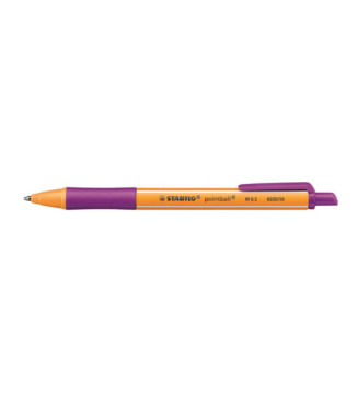 Stylo à bille rétractable Pointball pointe moyenne lilas