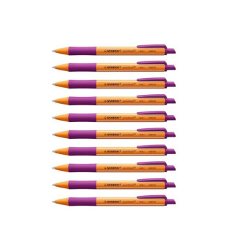 Stylo à bille rétractable Pointball pointe moyenne lilas