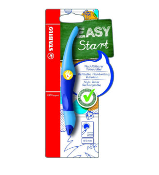 Roller Ergonomique EASYoriginal 0,5 mm bleu  Gaucher+1 recharge