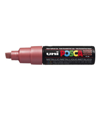 Marqueur pointe large biseautée pc8k 8mm rouge métal
