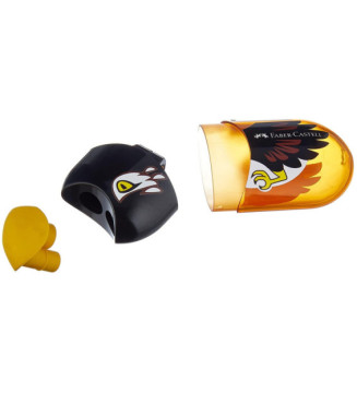 Taille crayon 2 trous Design Aigle avec gomme intégrée