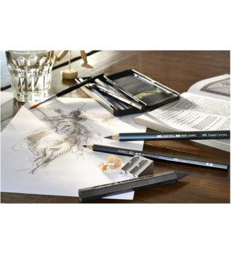 Boîte Métal de 11 Crayon Pitt Graphite Assortis