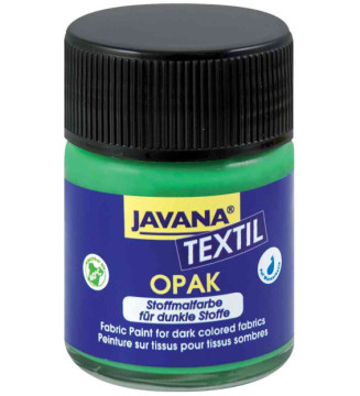 peinture pour tissu JAVANA Opak, vert feuille,50ml