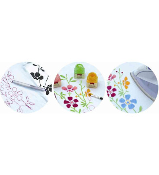 Kit de 6 pots de peinture tissu JAVANA Sunny Creativ