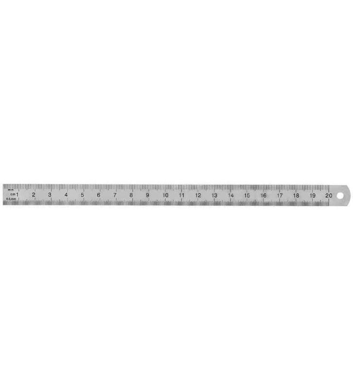 Reglet métal 2 faces flexible 20 cm