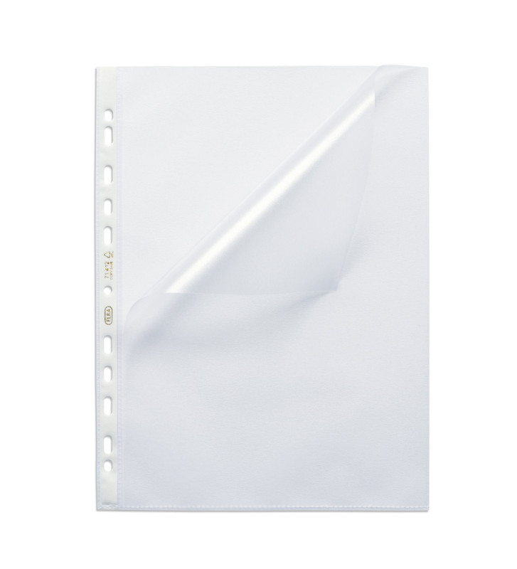 Lot de 100 pochette perforée Premium Ouverte en coin A4 12/120eme