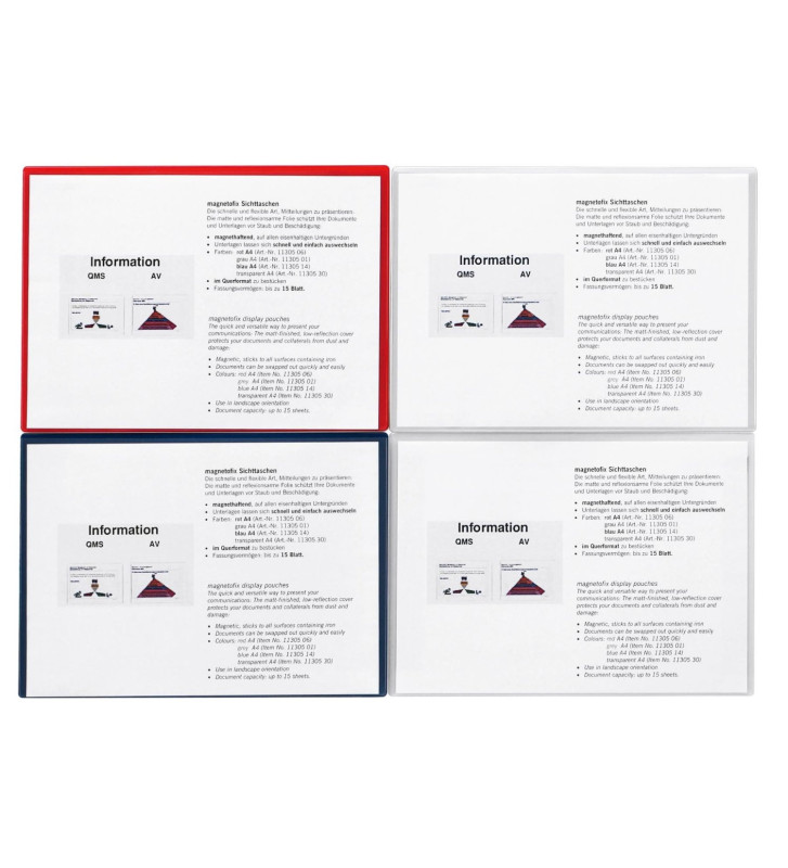 Cadre magnétique transparentes Magnetofix A4 15 feuilles