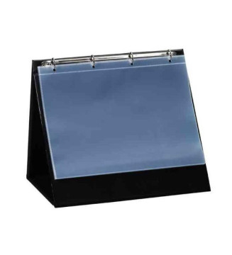 Reliure chevalet de table A4 à l'italienne avec 10 pochettes Noir