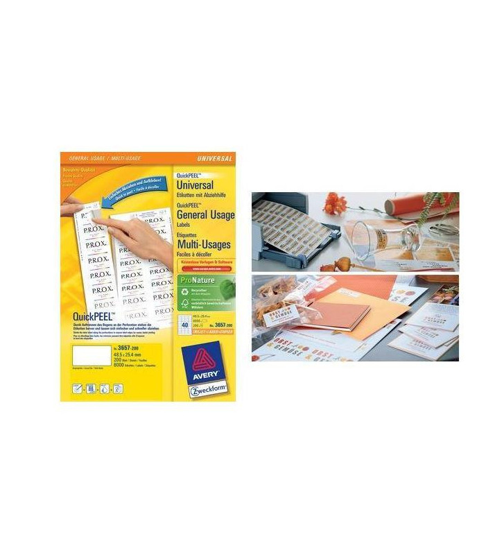 paquet de 2400 étiquettes multi-usages, 105 x 48 mm, blanc