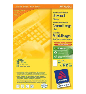 QuickPEEL Etiquettes universelles, blanc