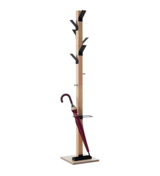 EasyCloth Plus Porte-manteaux moderne et porte-parapluie en Bois