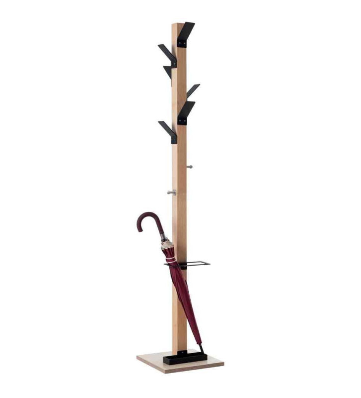 EasyCloth Plus Porte-manteaux moderne et porte-parapluie en Bois